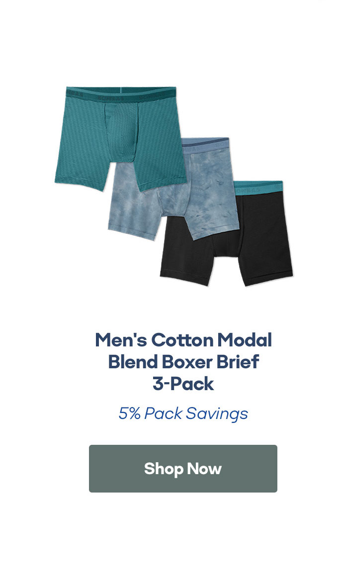 Men's Cotton Modal Blend Boxer Brief 3-Pack