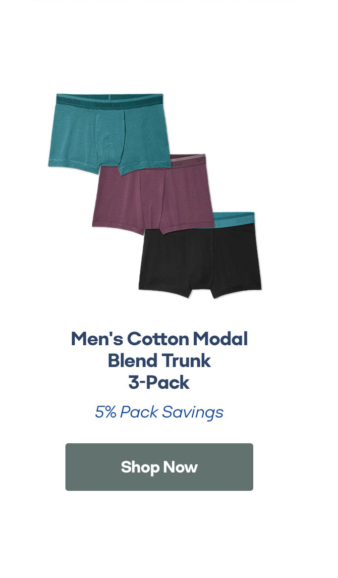 Men's Cotton Modal Blend Trunk 3-Pack