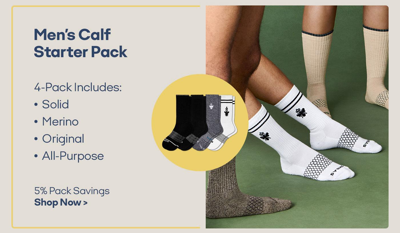 Men's Calf Sock Starter 4-Pack