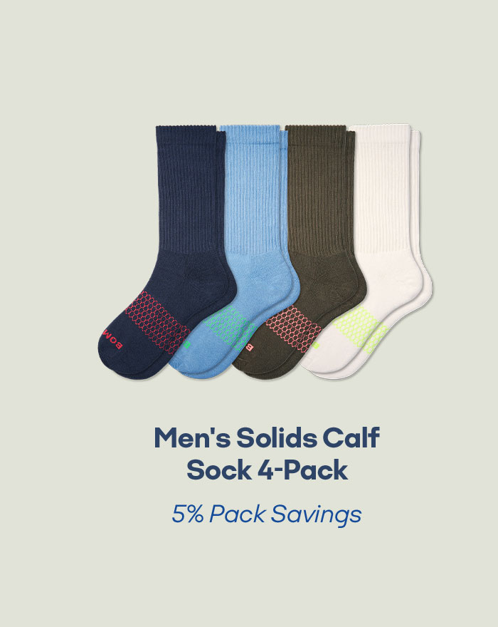 Men's Solids Calf Sock 4-Pack