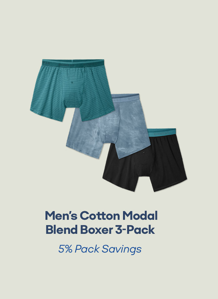 Men's Cotton Modal Blend Boxer Brief 3-Pack