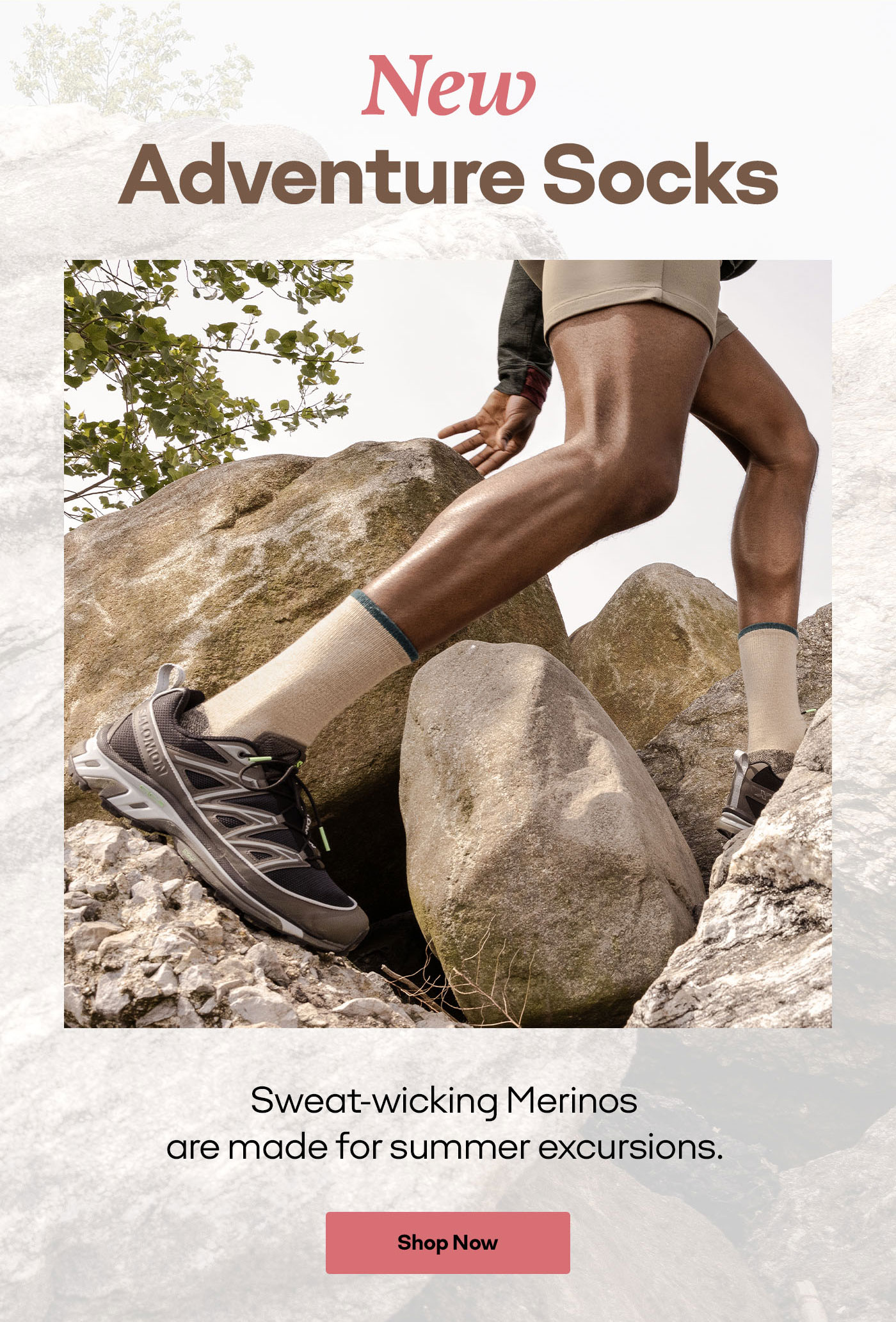 New Adventure Socks | Sweat-wicking Merinos are made for summer excursions. | Shop Now