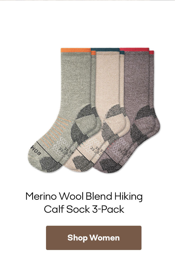 Women's Merino Wool Blend Hiking Calf Sock 3-Pack