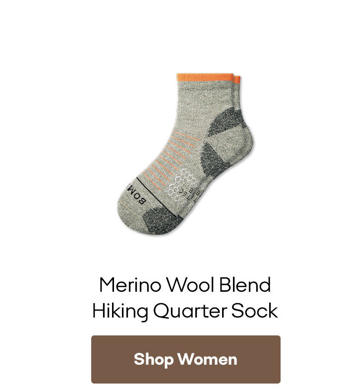 Women's Merino Wool Blend Hiking Quarter Socks