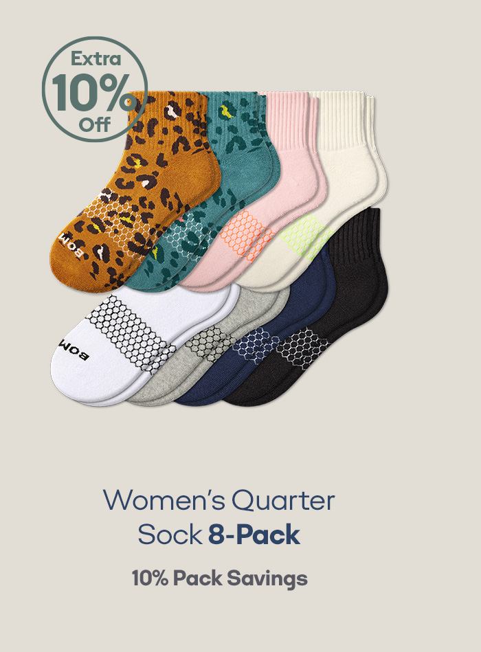 Women's Quarter Sock 8-Pack