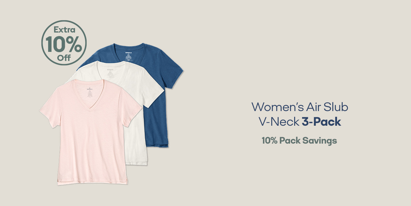 Women's Air Slub V-Neck 3-Pack