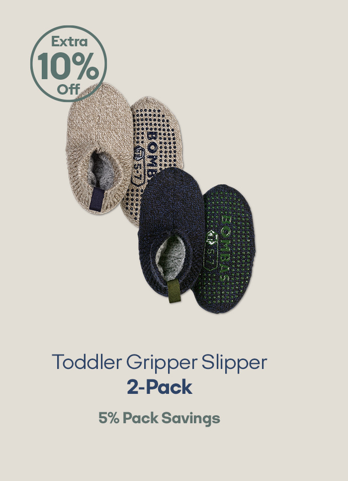 Toddler Gripper Slipper 2-Pack