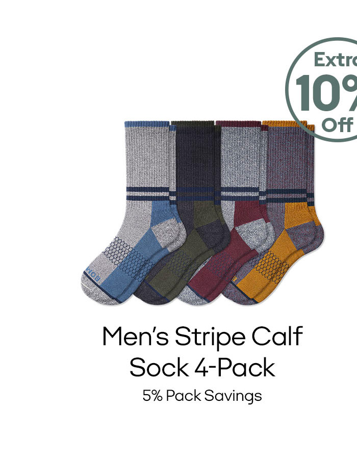 Men's Stripe Calf Sock 4-Pack