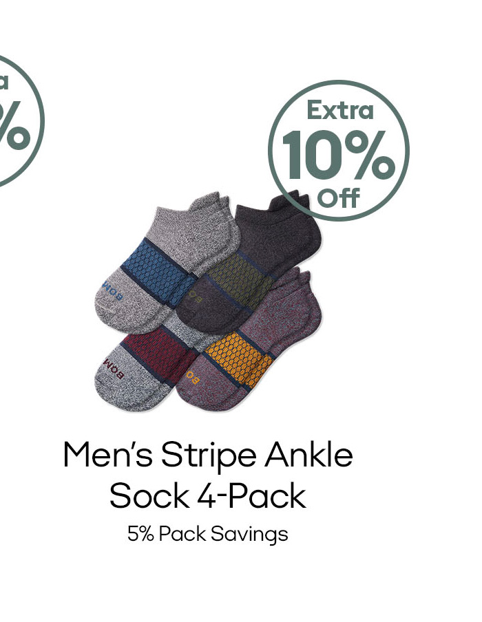 Men's Stripe Ankle Sock 4-Pack