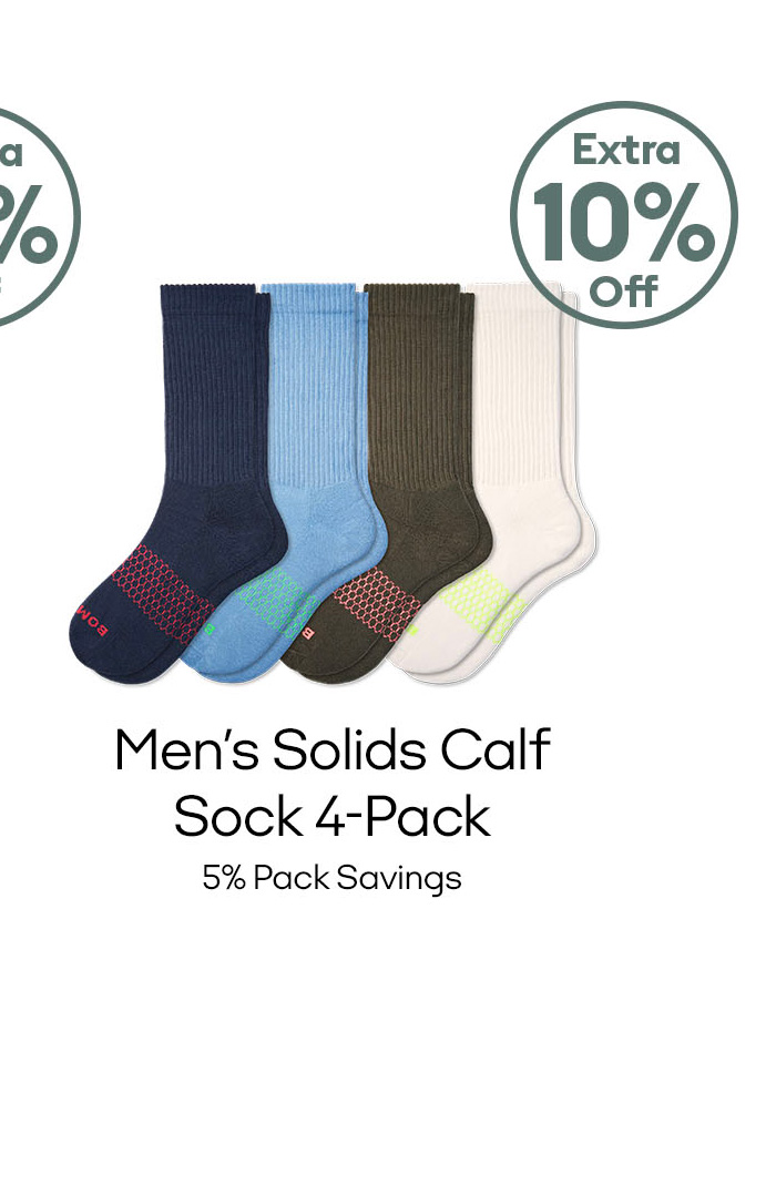 Men's Solids Calf Sock 4-Pack