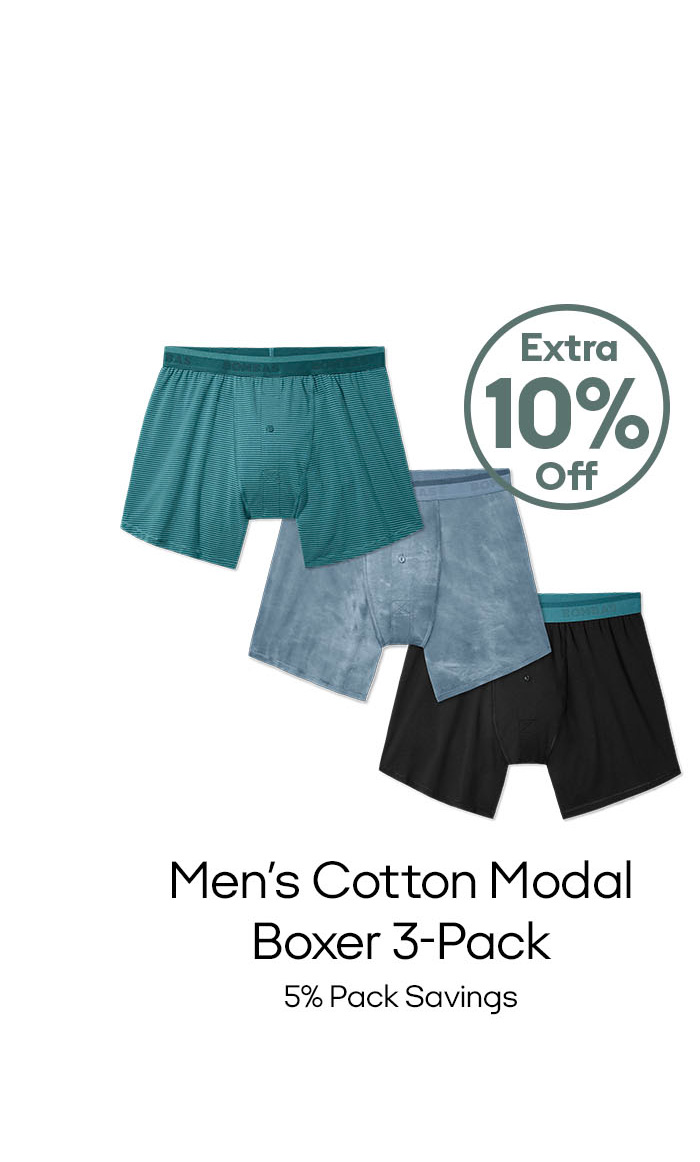 Men's Cotton Modal Boxer 3-Pack