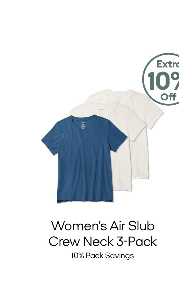 Women's Air Slub Crew Neck 3-Pack
