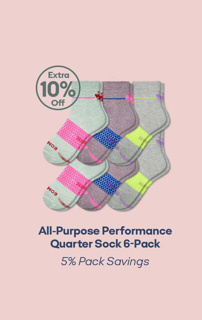Women's All-Purpose Performance Quarter Sock 6-Pack
