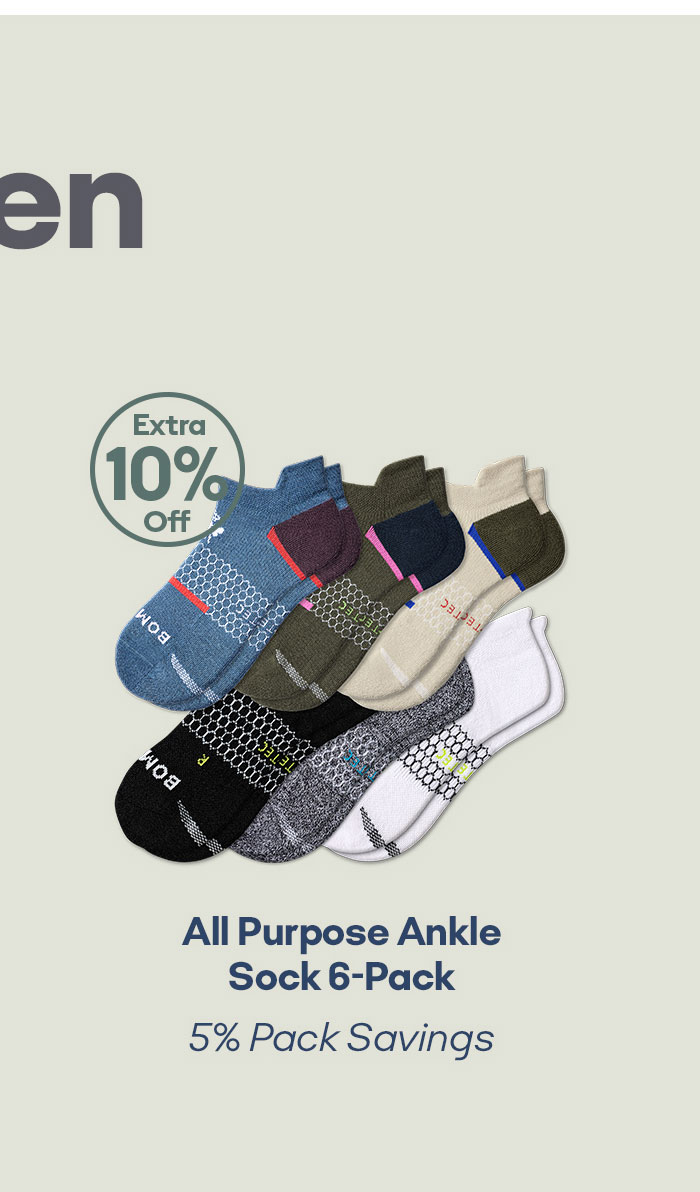 Men's All-Purpose Performance Ankle Sock 6-Pack