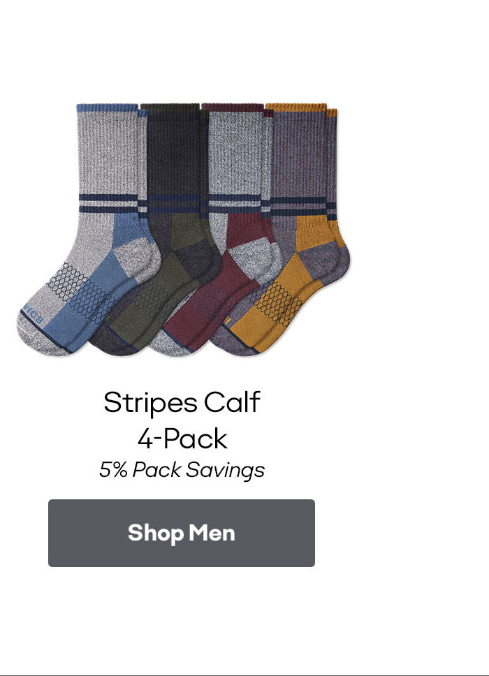 Men's Stripes Calf Sock 4-Pack