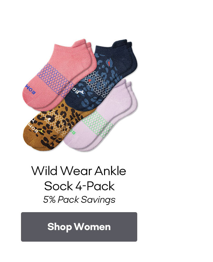 Women's Wild Wear Ankle Sock 4-Pack