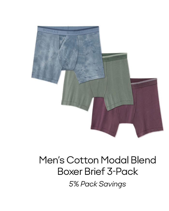 Men's Cotton Modal Blend Boxer Brief 3-Pack