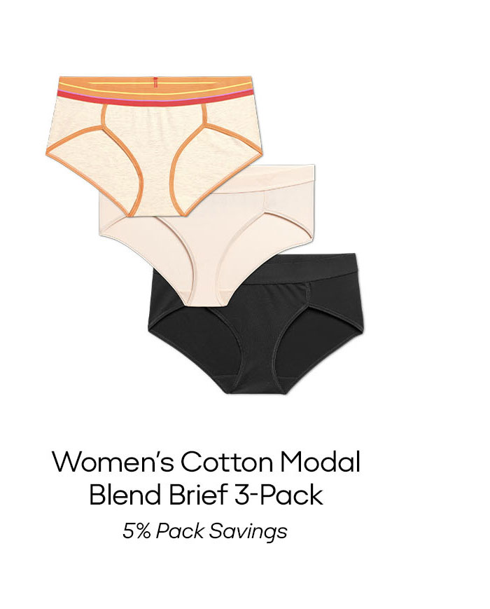 Women's Cotton Modal Blend Brief 3-Pack
