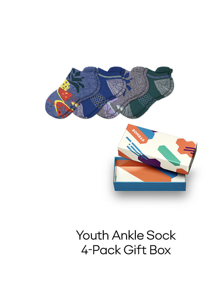 Youth Ankle Sock 4-Pack Gift Box