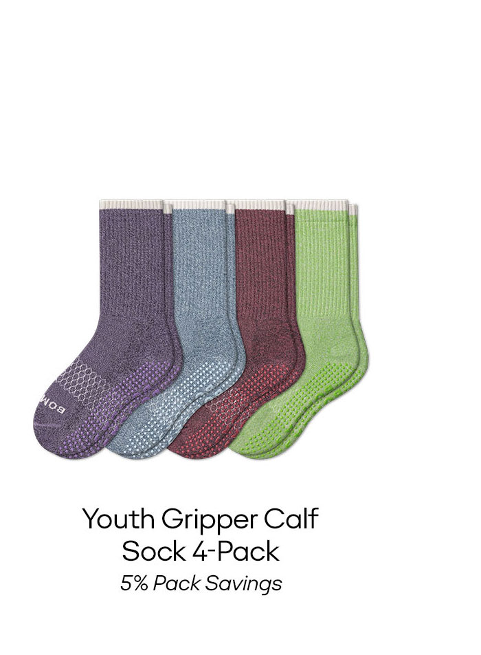 Youth Gripper Calf Sock 4-Pack