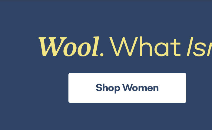 Wool. What Isn't It Good for? | Shop Women