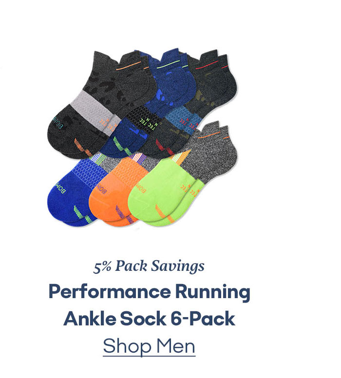 Performance Running Ankle Sock 6-Pack Shop Men