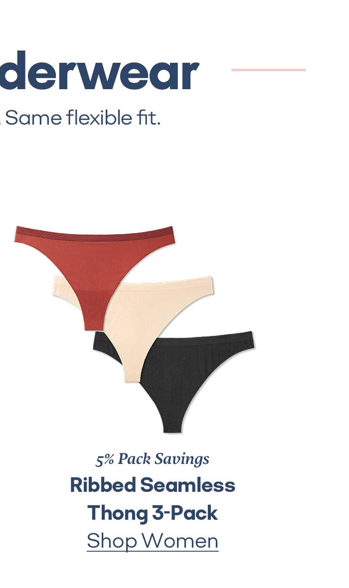 Ribbed Seamless Thong 3-Pack Shop Women