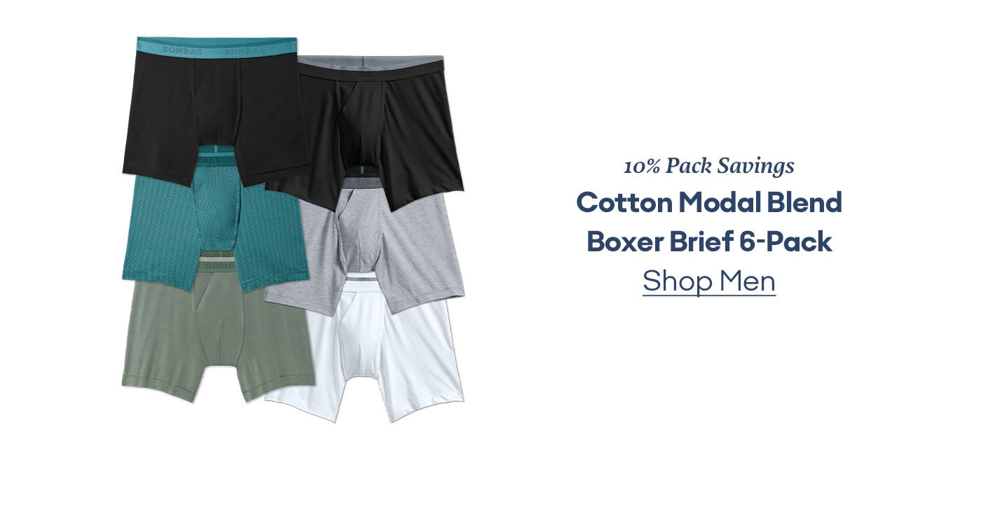 Cotton Modal Blend Boxer Brief 6-Pack Shop Men