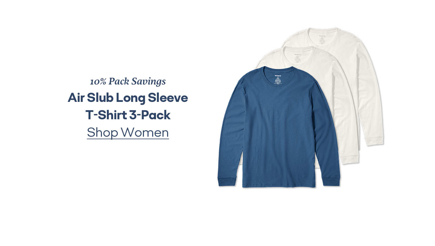 Air Slub Long Sleeve T-Shirt 3-Pack Shop Women