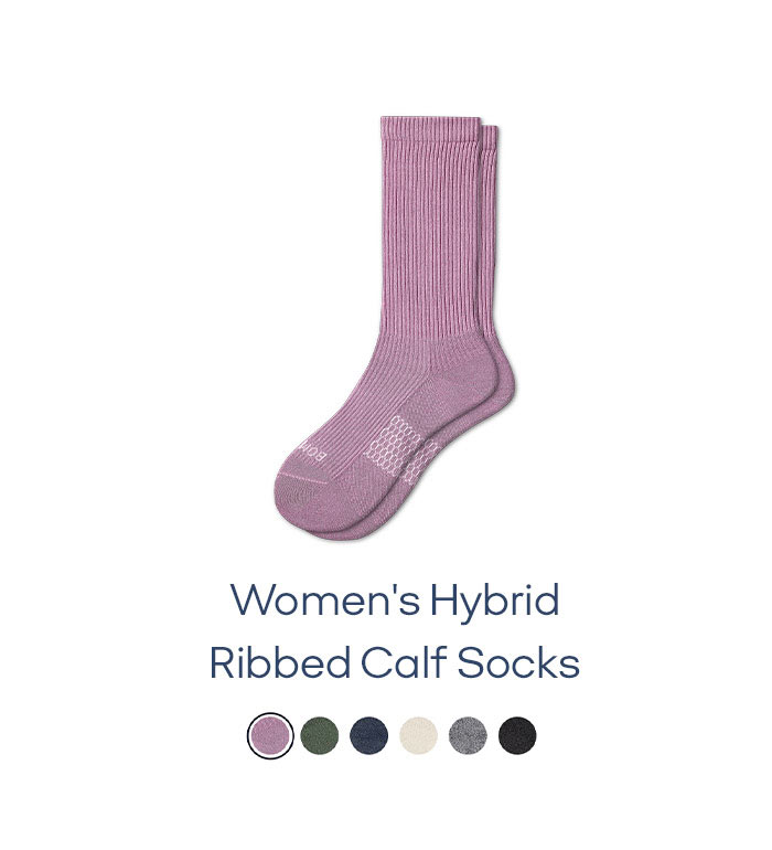 Women's Hybrid Ribbed Calf Socks