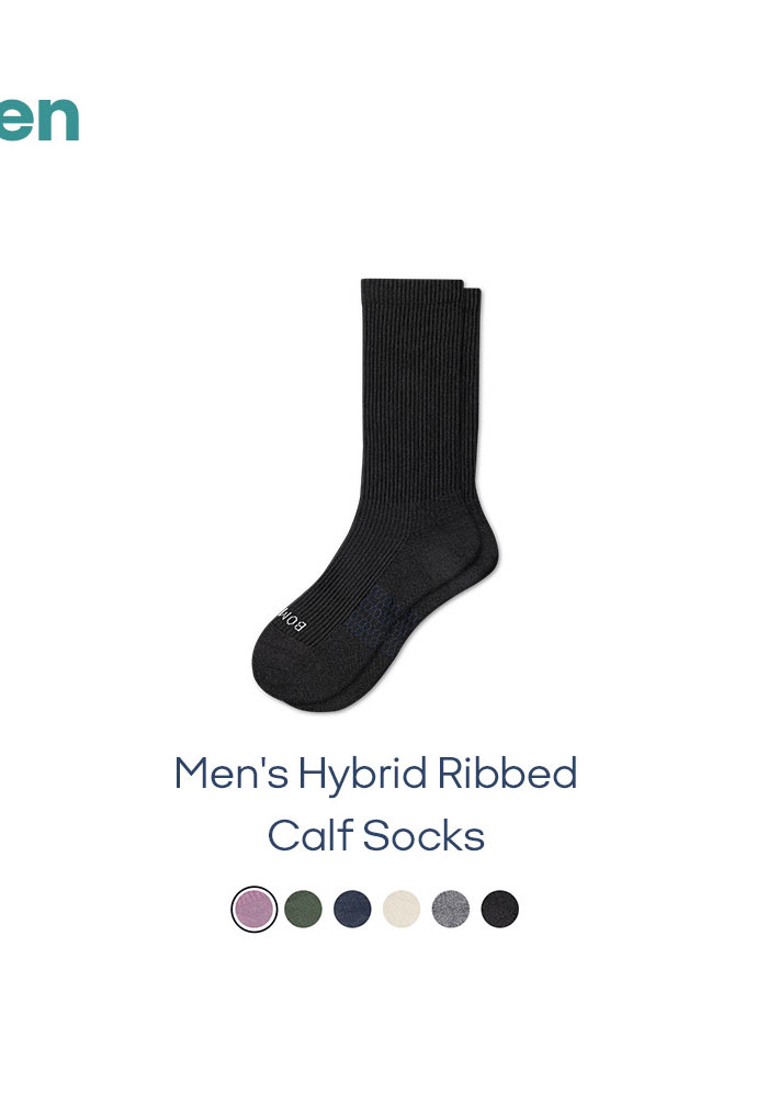 Men's Hybrid Ribbed Calf Socks