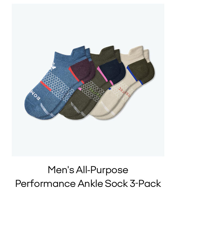 Men's All-Purpose Performance Ankle Sock 3-Pack