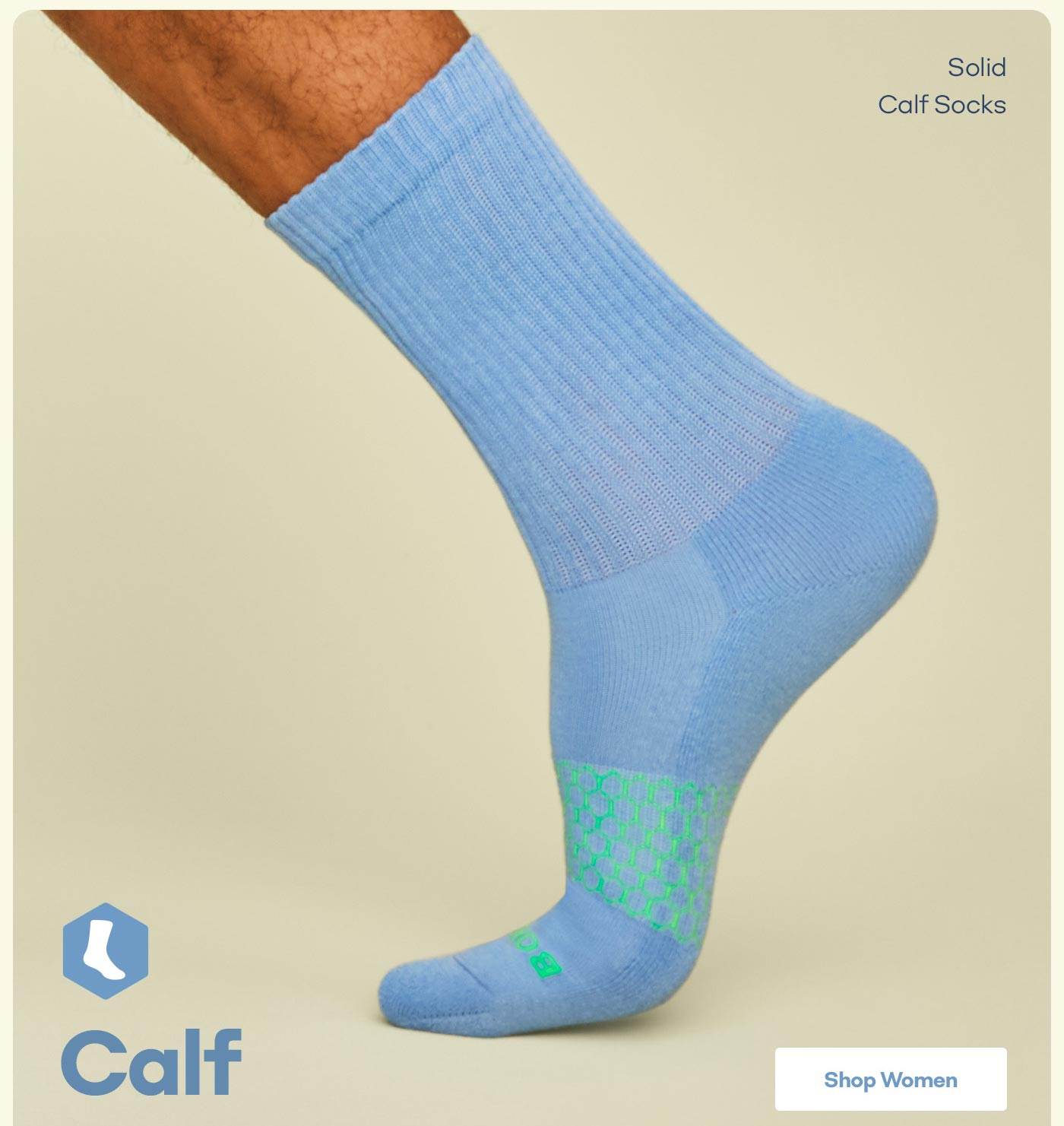 Solid Calf Socks Calf Shop Women