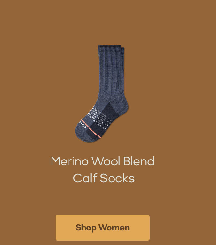 Women's Merino Wool Blend Calf Socks
