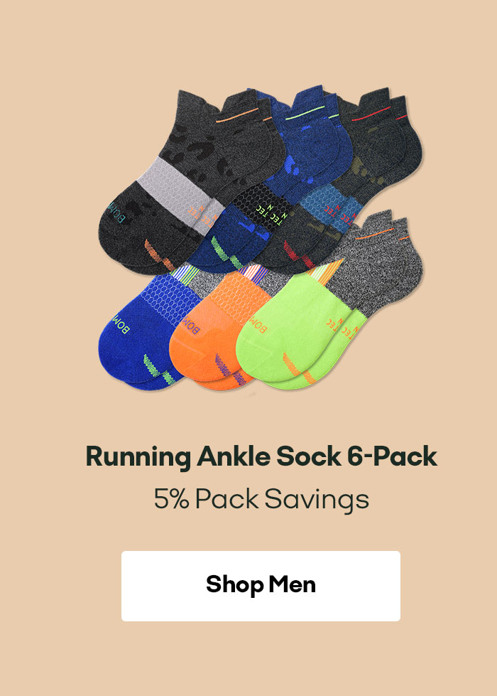 Men's Running Ankle Sock 6-Pack