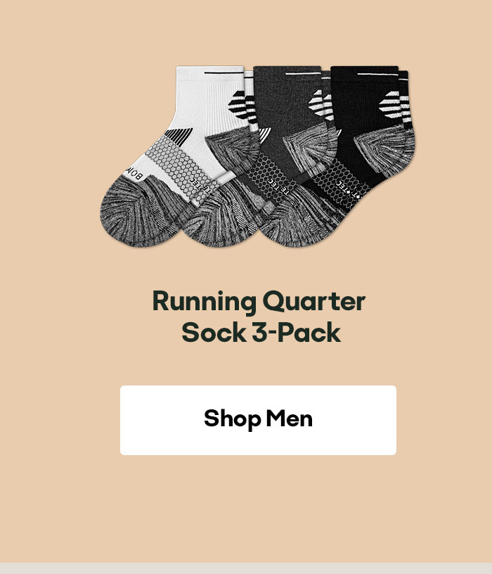Men's Running Quarter Sock 3-Pack