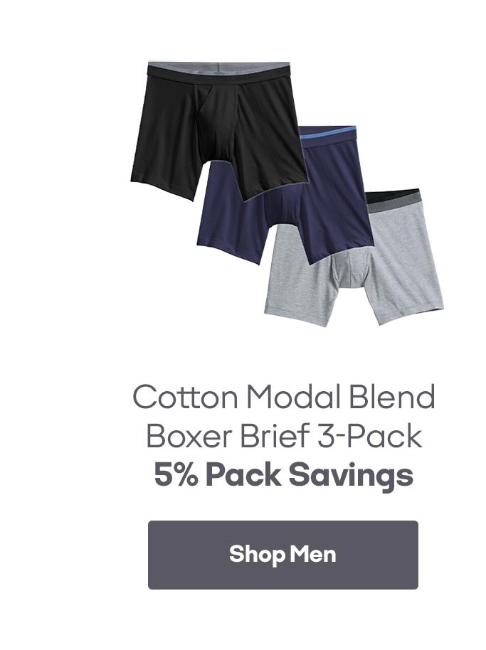 Cotton Modal Blend Boxer Brief 3-Pack Shop Men
