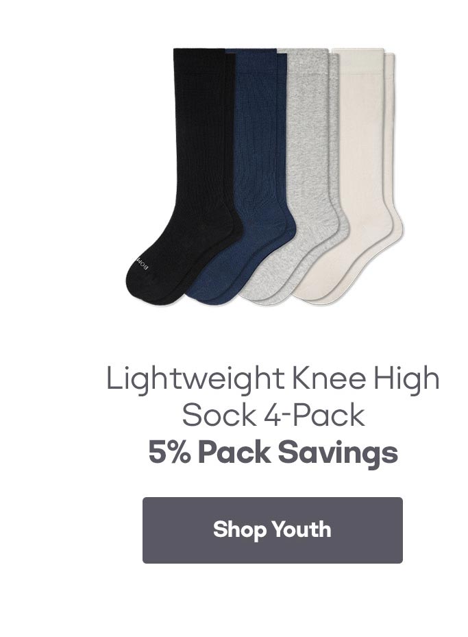 Lightweight Knee High Sock 4-Pack Shop Youth