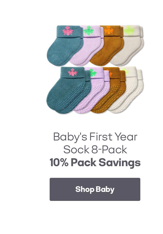 Baby's First Year Sock 8-Pack Shop Baby