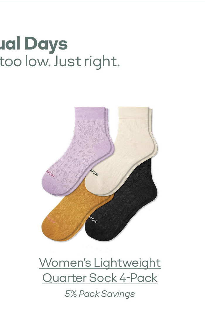 Women’s Lightweight Leopard Quarter Sock 4-Pack
