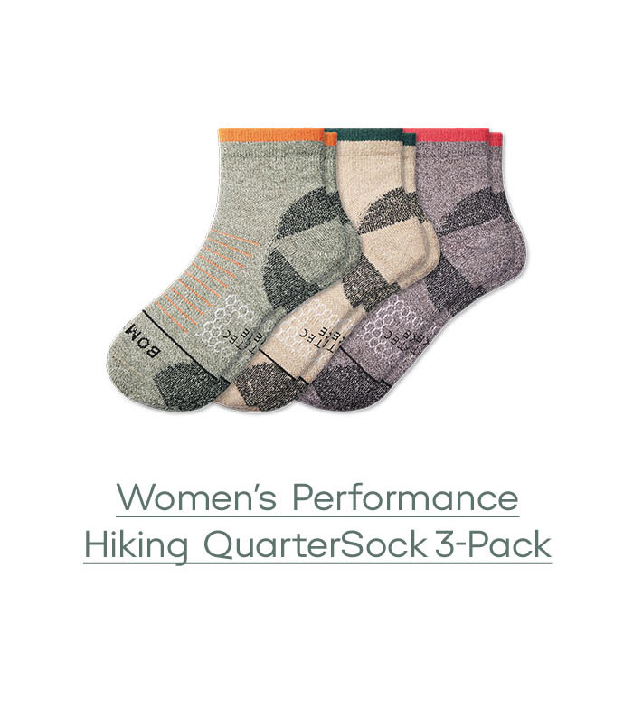 Women's Merino Wool Blend Hiking Quarter Sock 3-Pack