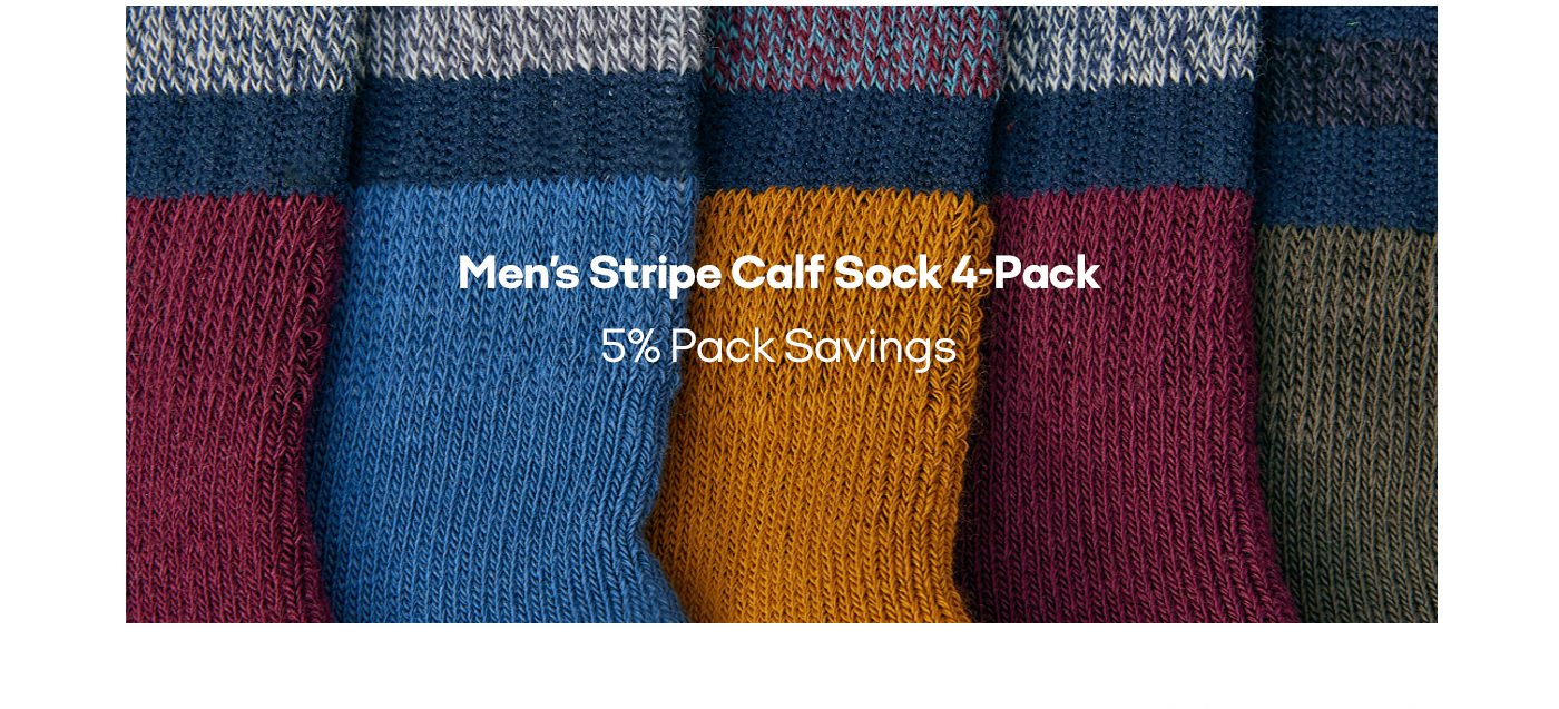 Men's Stripes Calf Sock 4-Pack