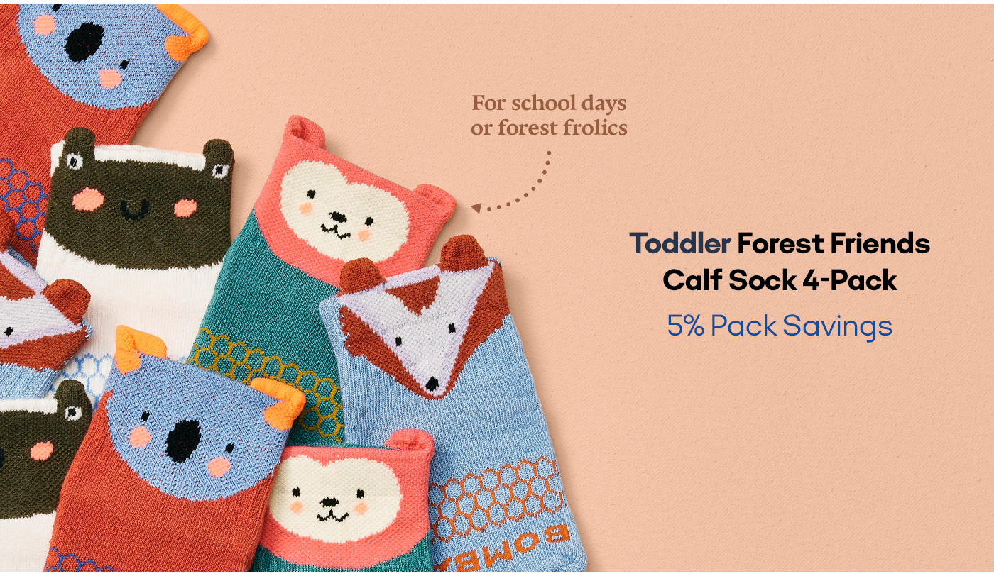 Toddler Forest Friends Calf Sock 4-Pack