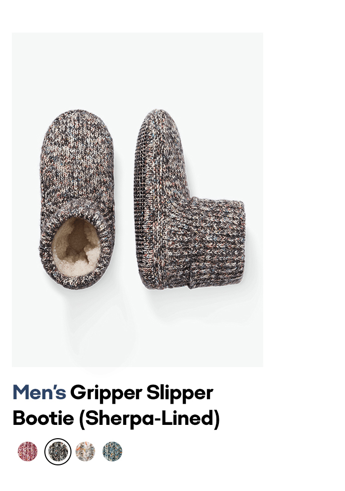 Men's Gripper Slipper Bootie (Sherpa-Lined)