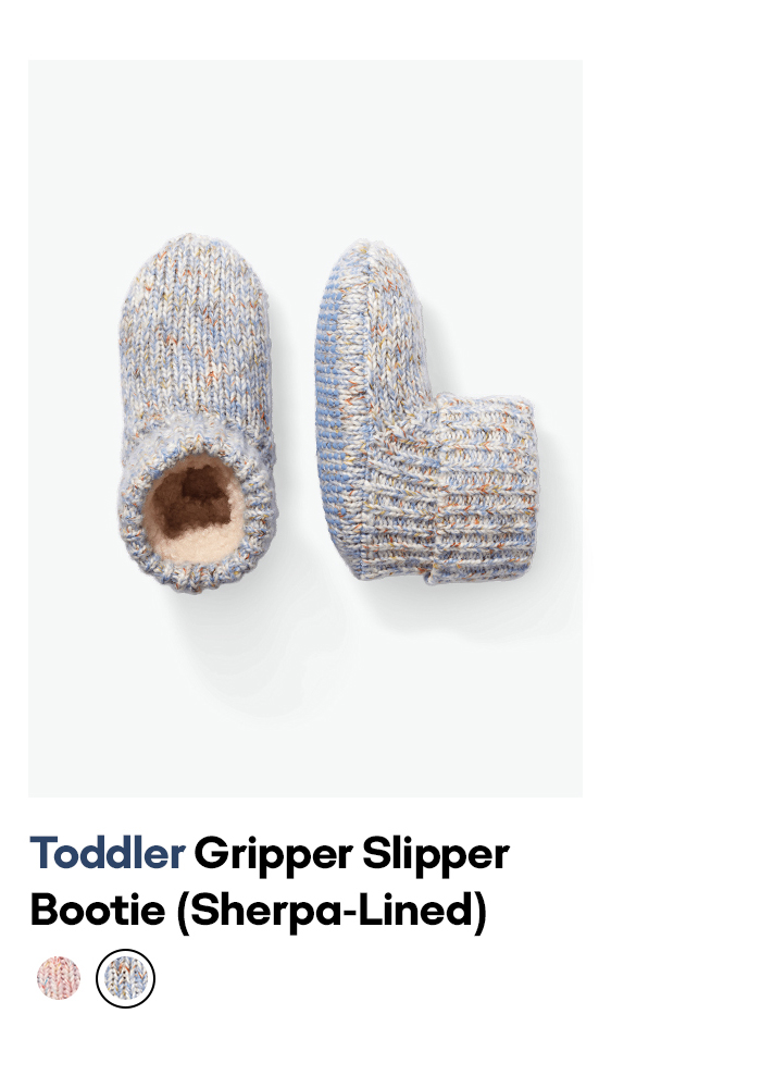 Toddler Gripper Slipper Bootie (Sherpa-Lined) 2-Pack