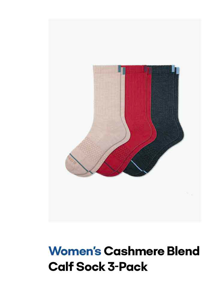 Women's Cashmere Blend Calf Sock 3-Pack