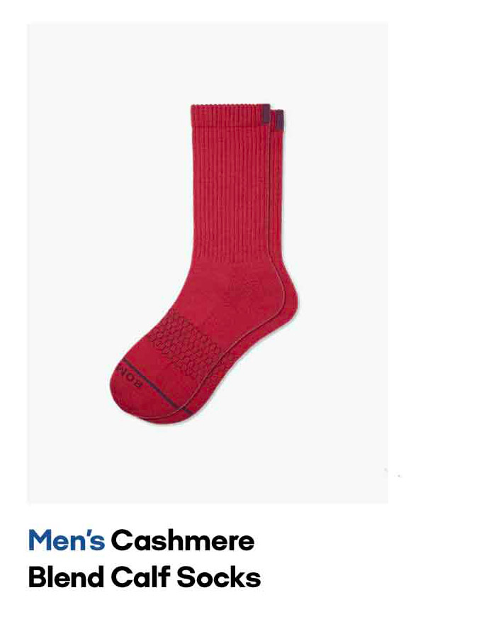 Men's Cashmere Blend Calf Socks