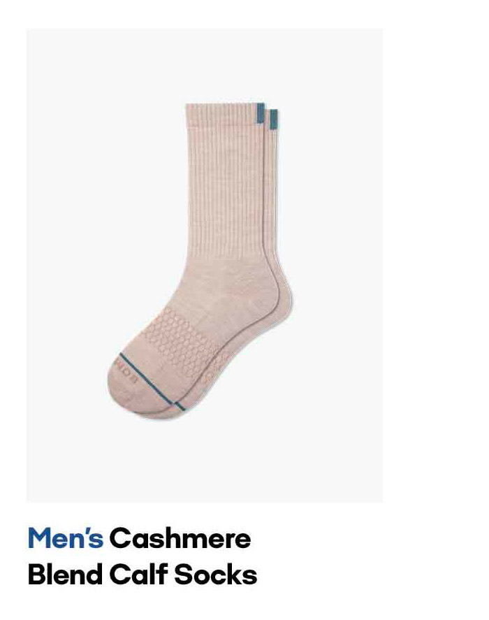 Men's Cashmere Blend Calf Socks