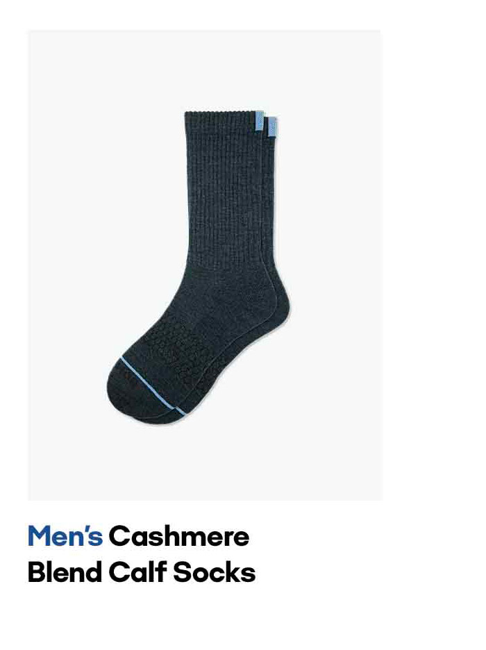 Men's Cashmere Blend Calf Socks