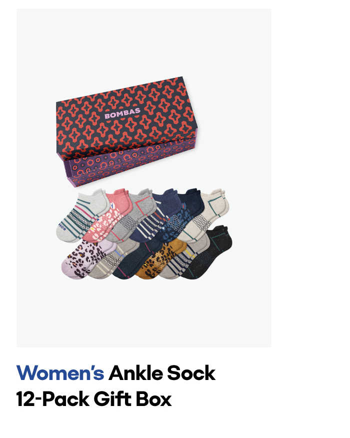 Women's Ankle Sock 12-Pack Gift Box